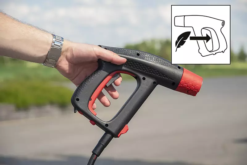 CLEN painepesurin pesukahva käytössä