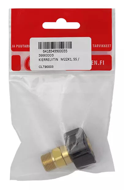 KIERRELIITIN M22X1,5S / 3/8"U - Clen kaksoisnipat ja liittimet - 10945 - 2